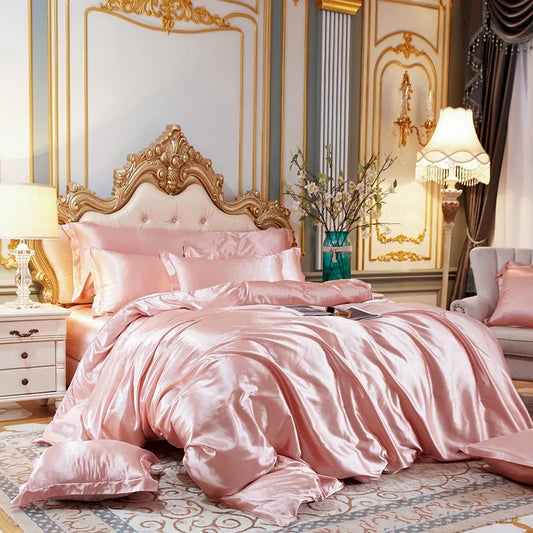Pink Silk Bedding